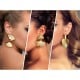 12 Pairs Geometric Earrings Exaggerated Statement Earrings Punk Stylish Sectored Twisted Earring Jewelry for Women and Girls
