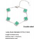 18K Gold Plated Lucky Clover Bracelet for Women Adjustable Fashion Bracelet Jewelry Birthday Gifts for Women Girls