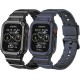 2 Pack Watch Band with Bumper Case Compatible for Apple Watch 45mm 44mm 42mm iWatch Series 8 7 6 5 SE 4 3 2 1 SE Strap, Men Sport Rugged Shockproof Military Replacement Wristband 2 Pack Watch Band with Bumper Case Compatible for Apple Watch 45mm 44mm 42mm iWatch Series 8 7 6 5 SE 4 3 2 1 SE Strap, Men Sport Rugged Shockproof Military Replacement Wristband