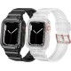 2 Pack Watch Band with Bumper Case Compatible for Apple Watch 45mm 44mm 42mm iWatch Series 8 7 6 5 SE 4 3 2 1 SE Strap, Men Sport Rugged Shockproof Military Replacement Wristband 2 Pack Watch Band with Bumper Case Compatible for Apple Watch 45mm 44mm 42mm iWatch Series 8 7 6 5 SE 4 3 2 1 SE Strap, Men Sport Rugged Shockproof Military Replacement Wristband