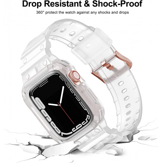2 Pack Watch Band with Bumper Case Compatible for Apple Watch 45mm 44mm 42mm iWatch Series 8 7 6 5 SE 4 3 2 1 SE Strap, Men Sport Rugged Shockproof Military Replacement Wristband 2 Pack Watch Band with Bumper Case Compatible for Apple Watch 45mm 44mm 42mm iWatch Series 8 7 6 5 SE 4 3 2 1 SE Strap, Men Sport Rugged Shockproof Military Replacement Wristband