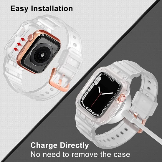 2 Pack Watch Band with Bumper Case Compatible for Apple Watch 45mm 44mm 42mm iWatch Series 8 7 6 5 SE 4 3 2 1 SE Strap, Men Sport Rugged Shockproof Military Replacement Wristband 2 Pack Watch Band with Bumper Case Compatible for Apple Watch 45mm 44mm 42mm iWatch Series 8 7 6 5 SE 4 3 2 1 SE Strap, Men Sport Rugged Shockproof Military Replacement Wristband
