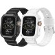 2 Pack Watch Band with Bumper Case Compatible for Apple Watch 45mm 44mm 42mm iWatch Series 8 7 6 5 SE 4 3 2 1 SE Strap, Men Sport Rugged Shockproof Military Replacement Wristband 2 Pack Watch Band with Bumper Case Compatible for Apple Watch 45mm 44mm 42mm iWatch Series 8 7 6 5 SE 4 3 2 1 SE Strap, Men Sport Rugged Shockproof Military Replacement Wristband