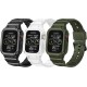 2 Pack Watch Band with Bumper Case Compatible for Apple Watch 45mm 44mm 42mm iWatch Series 8 7 6 5 SE 4 3 2 1 SE Strap, Men Sport Rugged Shockproof Military Replacement Wristband 2 Pack Watch Band with Bumper Case Compatible for Apple Watch 45mm 44mm 42mm iWatch Series 8 7 6 5 SE 4 3 2 1 SE Strap, Men Sport Rugged Shockproof Military Replacement Wristband