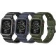 2 Pack Watch Band with Bumper Case Compatible for Apple Watch 45mm 44mm 42mm iWatch Series 8 7 6 5 SE 4 3 2 1 SE Strap, Men Sport Rugged Shockproof Military Replacement Wristband 2 Pack Watch Band with Bumper Case Compatible for Apple Watch 45mm 44mm 42mm iWatch Series 8 7 6 5 SE 4 3 2 1 SE Strap, Men Sport Rugged Shockproof Military Replacement Wristband