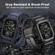 2 Pack Watch Band with Bumper Case Compatible for Apple Watch 45mm 44mm 42mm iWatch Series 8 7 6 5 SE 4 3 2 1 SE Strap, Men Sport Rugged Shockproof Military Replacement Wristband 2 Pack Watch Band with Bumper Case Compatible for Apple Watch 45mm 44mm 42mm iWatch Series 8 7 6 5 SE 4 3 2 1 SE Strap, Men Sport Rugged Shockproof Military Replacement Wristband