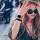 2 in 1 Waterproof Bling Case Compatible for Apple Watch Ultra Series 8 7 6 5 4 SE with Tempered Glass Screen Protector, Women Glitter Diamond Rhinestone Bumper 360 Protective Hard PC Cover for iWatch