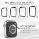 2 in 1 Waterproof Bling Case Compatible for Apple Watch Ultra Series 8 7 6 5 4 SE with Tempered Glass Screen Protector, Women Glitter Diamond Rhinestone Bumper 360 Protective Hard PC Cover for iWatch