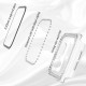 2 in 1 Waterproof Bling Case Compatible for Apple Watch Ultra Series 8 7 6 5 4 SE with Tempered Glass Screen Protector, Women Glitter Diamond Rhinestone Bumper 360 Protective Hard PC Cover for iWatch