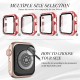 2 in 1 Waterproof Bling Case Compatible for Apple Watch Ultra Series 8 7 6 5 4 SE with Tempered Glass Screen Protector, Women Glitter Diamond Rhinestone Bumper 360 Protective Hard PC Cover for iWatch