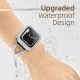 2 in 1 Waterproof Bling Case Compatible for Apple Watch Ultra Series 8 7 6 5 4 SE with Tempered Glass Screen Protector, Women Glitter Diamond Rhinestone Bumper 360 Protective Hard PC Cover for iWatch