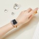 2 in 1 Waterproof Bling Case Compatible for Apple Watch Ultra Series 8 7 6 5 4 SE with Tempered Glass Screen Protector, Women Glitter Diamond Rhinestone Bumper 360 Protective Hard PC Cover for iWatch