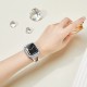 2 in 1 Waterproof Bling Case Compatible for Apple Watch Ultra Series 8 7 6 5 4 SE with Tempered Glass Screen Protector, Women Glitter Diamond Rhinestone Bumper 360 Protective Hard PC Cover for iWatch
