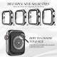 2 in 1 Waterproof Bling Case Compatible for Apple Watch Ultra Series 8 7 6 5 4 SE with Tempered Glass Screen Protector, Women Glitter Diamond Rhinestone Bumper 360 Protective Hard PC Cover for iWatch