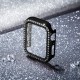 2 in 1 Waterproof Bling Case Compatible for Apple Watch Ultra Series 8 7 6 5 4 SE with Tempered Glass Screen Protector, Women Glitter Diamond Rhinestone Bumper 360 Protective Hard PC Cover for iWatch