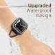 2 in 1 Waterproof Bling Case Compatible for Apple Watch Ultra Series 8 7 6 5 4 SE with Tempered Glass Screen Protector, Women Glitter Diamond Rhinestone Bumper 360 Protective Hard PC Cover for iWatch