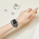 2 in 1 Waterproof Bling Case Compatible for Apple Watch Ultra Series 8 7 6 5 4 SE with Tempered Glass Screen Protector, Women Glitter Diamond Rhinestone Bumper 360 Protective Hard PC Cover for iWatch
