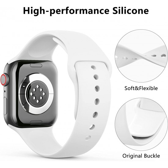 3 PACK Bands Compatible with Apple Watch Band 41mm 40mm 38mm 42mm 44mm 45mm, Sport Band Silicone Wristbands Straps Replacement for iWatch Series 8 7 6 5 4 3 SE Men Women 3 PACK Bands Compatible with Apple Watch Band 41mm 40mm 38mm 42mm 44mm 45mm, Sport Band Silicone Wristbands Straps Replacement for iWatch Series 8 7 6 5 4 3 SE Men Women