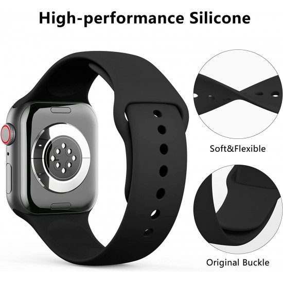 3 PACK Bands Compatible with Apple Watch Band 41mm 40mm 38mm 42mm 44mm 45mm, Sport Band Silicone Wristbands Straps Replacement for iWatch Series 8 7 6 5 4 3 SE Men Women 3 PACK Bands Compatible with Apple Watch Band 41mm 40mm 38mm 42mm 44mm 45mm, Sport Band Silicone Wristbands Straps Replacement for iWatch Series 8 7 6 5 4 3 SE Men Women