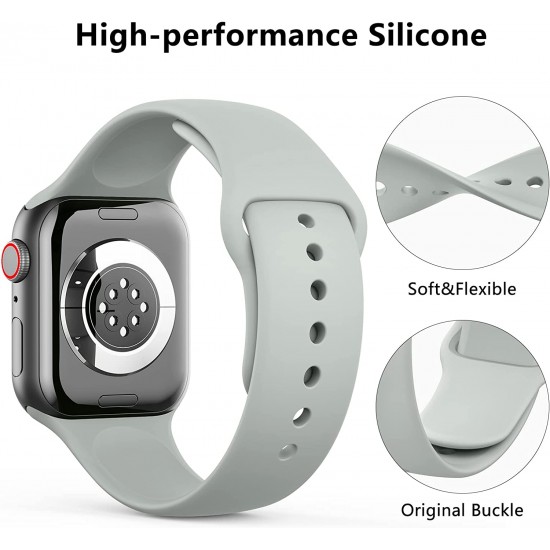 3 PACK Bands Compatible with Apple Watch Band 41mm 40mm 38mm 42mm 44mm 45mm, Sport Band Silicone Wristbands Straps Replacement for iWatch Series 8 7 6 5 4 3 SE Men Women 3 PACK Bands Compatible with Apple Watch Band 41mm 40mm 38mm 42mm 44mm 45mm, Sport Band Silicone Wristbands Straps Replacement for iWatch Series 8 7 6 5 4 3 SE Men Women