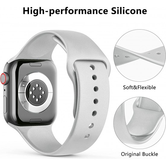 3 PACK Bands Compatible with Apple Watch Band 41mm 40mm 38mm 42mm 44mm 45mm, Sport Band Silicone Wristbands Straps Replacement for iWatch Series 8 7 6 5 4 3 SE Men Women 3 PACK Bands Compatible with Apple Watch Band 41mm 40mm 38mm 42mm 44mm 45mm, Sport Band Silicone Wristbands Straps Replacement for iWatch Series 8 7 6 5 4 3 SE Men Women
