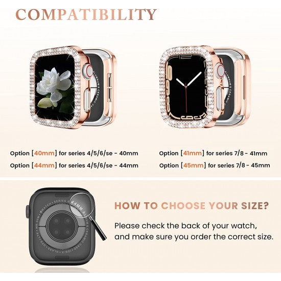 4 Pack Watch Bumper Bling Case for Apple Watch Series 8 7 6 5 4 SE 3 2 1, Women Glitter Diamond Rhinestone Protector Cover for iWatch Accessories 4 Pack Watch Bumper Bling Case for Apple Watch Series 8 7 6 5 4 SE 3 2 1, Women Glitter Diamond Rhinestone Protector Cover for iWatch Accessories