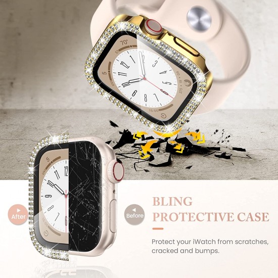 4 Pack Watch Bumper Bling Case for Apple Watch Series 8 7 6 5 4 SE 3 2 1, Women Glitter Diamond Rhinestone Protector Cover for iWatch Accessories 4 Pack Watch Bumper Bling Case for Apple Watch Series 8 7 6 5 4 SE 3 2 1, Women Glitter Diamond Rhinestone Protector Cover for iWatch Accessories