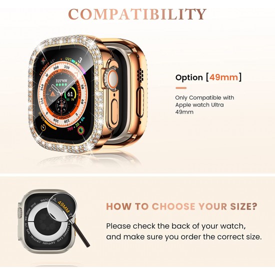 4 Pack Watch Bumper Bling Case for Apple Watch Series 8 7 6 5 4 SE 3 2 1, Women Glitter Diamond Rhinestone Protector Cover for iWatch Accessories 4 Pack Watch Bumper Bling Case for Apple Watch Series 8 7 6 5 4 SE 3 2 1, Women Glitter Diamond Rhinestone Protector Cover for iWatch Accessories
