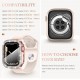 4 Pack Watch Bumper Bling Case for Apple Watch Series 8 7 6 5 4 SE 3 2 1, Women Glitter Diamond Rhinestone Protector Cover for iWatch Accessories