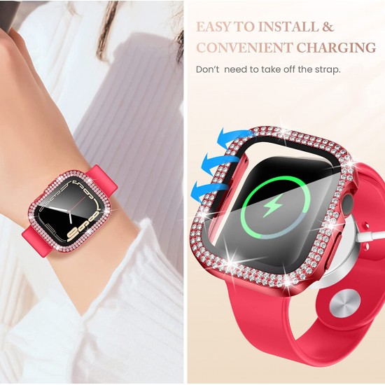 4 Pack Watch Bumper Bling Case for Apple Watch Series 8 7 6 5 4 SE 3 2 1, Women Glitter Diamond Rhinestone Protector Cover for iWatch Accessories 4 Pack Watch Bumper Bling Case for Apple Watch Series 8 7 6 5 4 SE 3 2 1, Women Glitter Diamond Rhinestone Protector Cover for iWatch Accessories