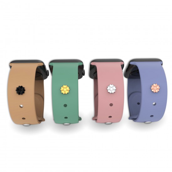 For Apple Watch Band Charms Watch Straps Stud Smart Watch Band Decorative Birthday Gift Strap Decorative-Five Heart Shape