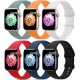 6 Pack Sport Bands Compatible with Apple Watch Band 38mm 40mm 41mm 42mm 44mm 45mm 49mm,Soft Silicone Waterproof Strap Compatible with iWatch Apple Watch Series Ultra 8 7 6 5 4 3 2 1 SE Women Men 6 Pack Sport Bands Compatible with Apple Watch Band 38mm 40mm 41mm 42mm 44mm 45mm 49mm,Soft Silicone Waterproof Strap Compatible with iWatch Apple Watch Series Ultra 8 7 6 5 4 3 2 1 SE Women Men