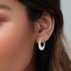 6 Pairs Hoop Earrings for Women Lightweight Chunky Hoop Earrings Multipack Hypoallergenic, Thick Open Twisted Huggie Hoops Earring Set Jewelry