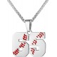 Baseball Number Necklace for Boy Athletes Jersey Number Necklace Stainless Steel Chain Baseball Charm Pendant Personalized Baseball Gift for Men