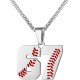 Baseball Number Necklace for Boy Athletes Jersey Number Necklace Stainless Steel Chain Baseball Charm Pendant Personalized Baseball Gift for Men