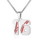 Baseball Number Necklace for Boy Athletes Jersey Number Necklace Stainless Steel Chain Baseball Charm Pendant Personalized Baseball Gift for Men