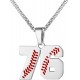 Baseball Number Necklace for Boy Athletes Jersey Number Necklace Stainless Steel Chain Baseball Charm Pendant Personalized Baseball Gift for Men