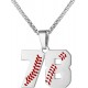 Baseball Number Necklace for Boy Athletes Jersey Number Necklace Stainless Steel Chain Baseball Charm Pendant Personalized Baseball Gift for Men