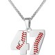 Baseball Number Necklace for Boy Athletes Jersey Number Necklace Stainless Steel Chain Baseball Charm Pendant Personalized Baseball Gift for Men