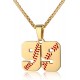 Baseball Number Necklace for Boy Athletes Jersey Number Necklace Stainless Steel Chain Baseball Charm Pendant Personalized Baseball Gift for Men