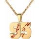 Baseball Number Necklace for Boy Athletes Jersey Number Necklace Stainless Steel Chain Baseball Charm Pendant Personalized Baseball Gift for Men