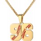 Baseball Number Necklace for Boy Athletes Jersey Number Necklace Stainless Steel Chain Baseball Charm Pendant Personalized Baseball Gift for Men