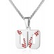 Baseball Number Necklace for Boy Athletes Jersey Number Necklace Stainless Steel Chain Baseball Charm Pendant Personalized Baseball Gift for Men