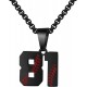 Baseball Number Necklace for Boy Athletes Jersey Number Necklace Stainless Steel Chain Baseball Charm Pendant Personalized Baseball Gift for Men