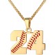 Baseball Number Necklace for Boy Athletes Jersey Number Necklace Stainless Steel Chain Baseball Charm Pendant Personalized Baseball Gift for Men