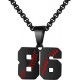 Baseball Number Necklace for Boy Athletes Jersey Number Necklace Stainless Steel Chain Baseball Charm Pendant Personalized Baseball Gift for Men