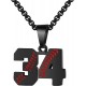 Baseball Number Necklace for Boy Athletes Jersey Number Necklace Stainless Steel Chain Baseball Charm Pendant Personalized Baseball Gift for Men