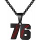 Baseball Number Necklace for Boy Athletes Jersey Number Necklace Stainless Steel Chain Baseball Charm Pendant Personalized Baseball Gift for Men