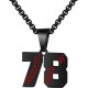 Baseball Number Necklace for Boy Athletes Jersey Number Necklace Stainless Steel Chain Baseball Charm Pendant Personalized Baseball Gift for Men