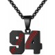 Baseball Number Necklace for Boy Athletes Jersey Number Necklace Stainless Steel Chain Baseball Charm Pendant Personalized Baseball Gift for Men